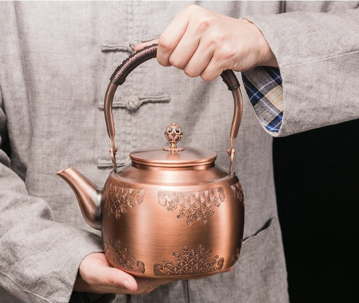 Auraz™ Heritage Copper Tea Kettle | Artisan Tea Ritual Collection