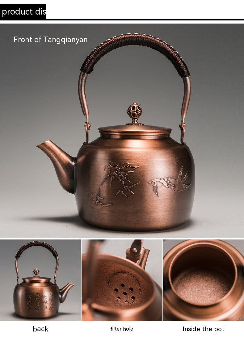 Auraz™ Heritage Copper Tea Kettle | Artisan Tea Ritual Collection