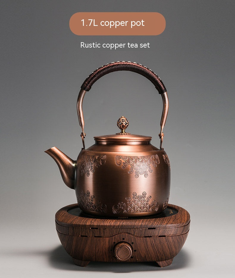 Auraz™ Heritage Copper Tea Kettle | Artisan Tea Ritual Collection