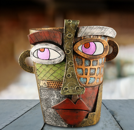 Auraz™  Picasso's Flowers Face Planter for Succulents