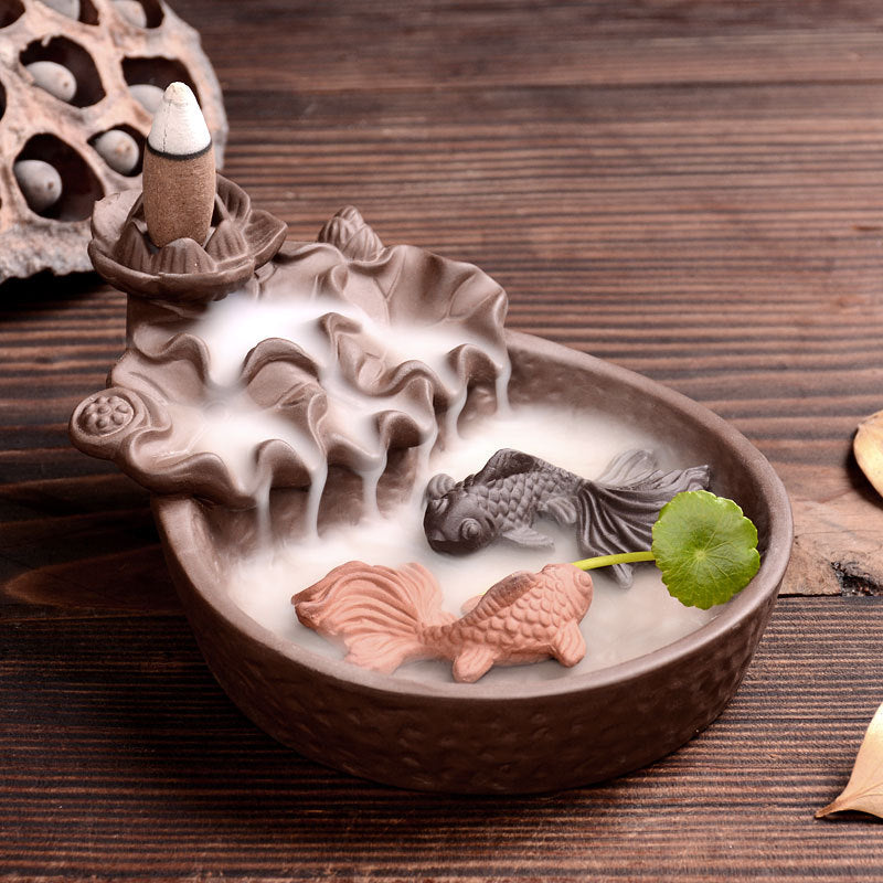 Auraz™  Purple Sand Backflow Incense Burner