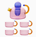 Auraz™ Artisan Glass Tea Set | Modern Contrast Tea Ritual Collection