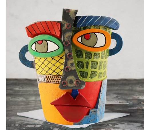 Auraz™  Picasso's Flowers Face Planter for Succulents