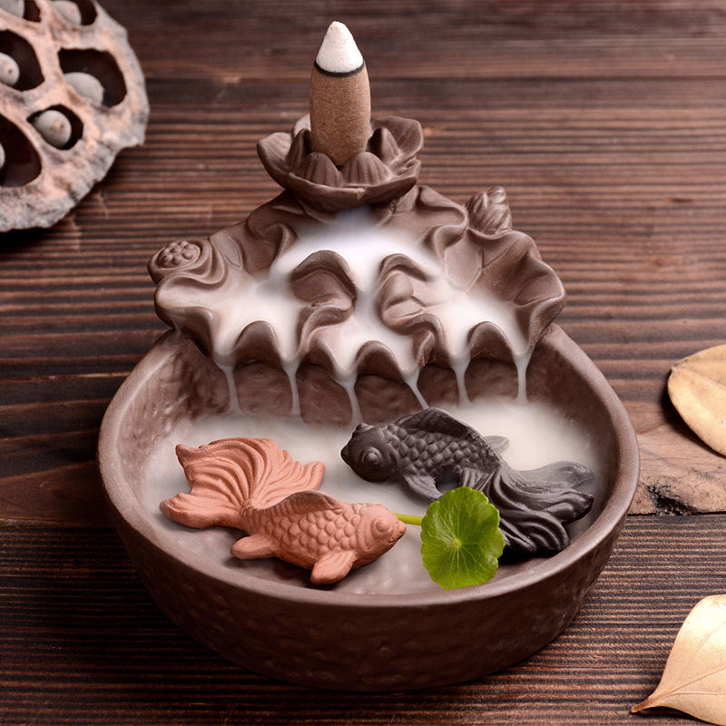 Auraz™  Purple Sand Backflow Incense Burner