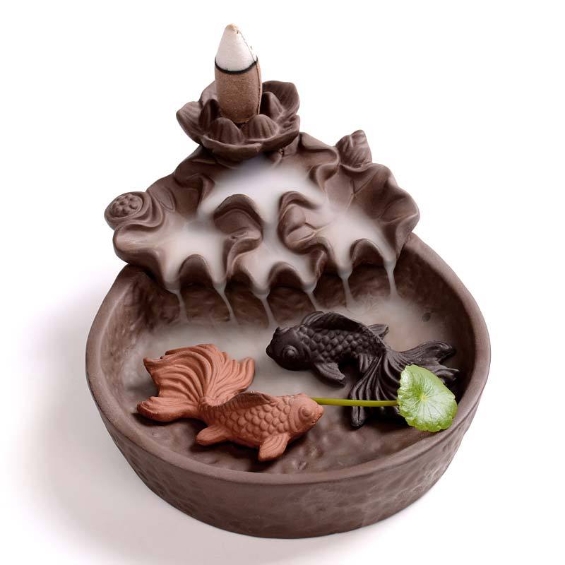 Auraz™  Purple Sand Backflow Incense Burner