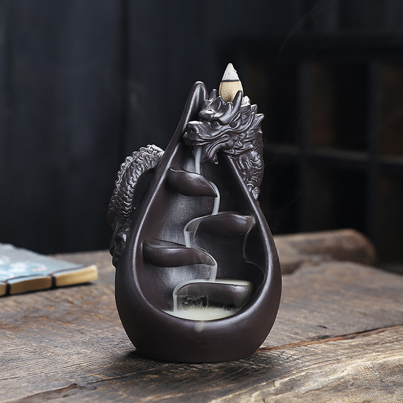 Auraz™ Dragon Incense Burner | Waterfall Smoke Effect