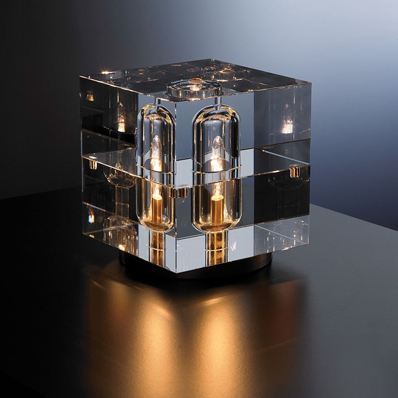 Auraz™  Artistic Pure Copper Table Lamp with Crystal Accent