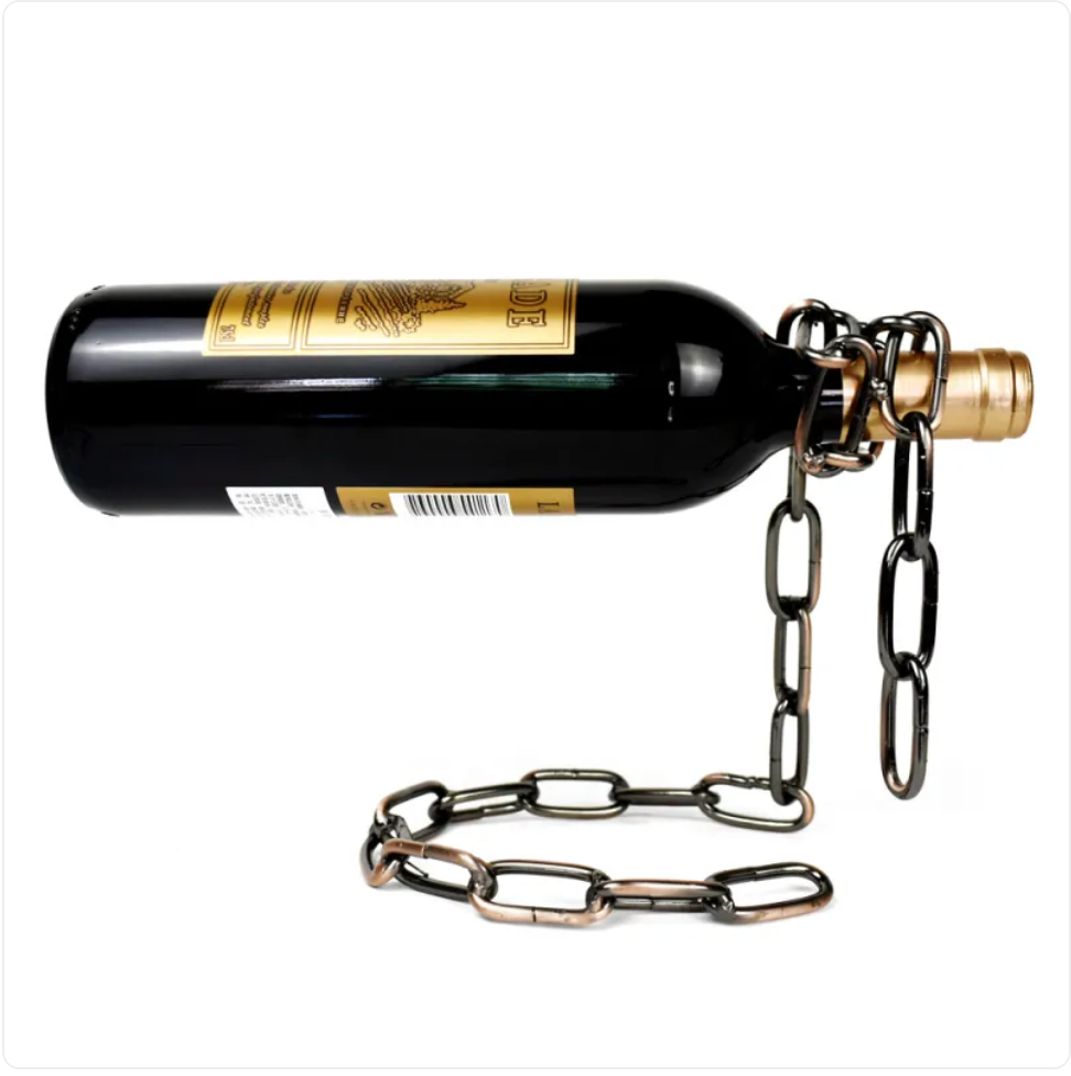Auraz™ Gravity-Defying Chain Wine Rack