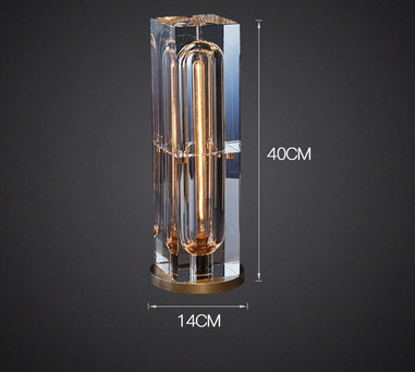 Auraz™  Artistic Pure Copper Table Lamp with Crystal Accent