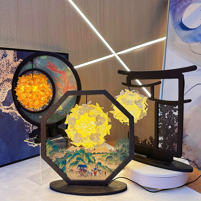 Auraz™ Paper Sculpture Lamp | Handcrafted Ambient Art Light